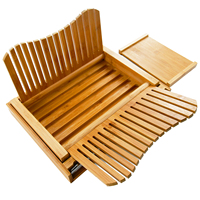 Trancheuse à pain industrielle commerciale en bois de 4 mm avec plateau à miettes et couteau pour boulangerie