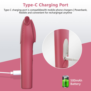 Brosse nettoyante faciale électrique étanche, exfoliante, en silicone, pour un nettoyage en profondeur du visage, du nez, des lèvres et des mains - Product Image 4