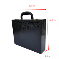 Boîte de rangement pour bijoux en MDF faite à la main RZ Crocodile, format plus grand, étui à colliers pour exposition