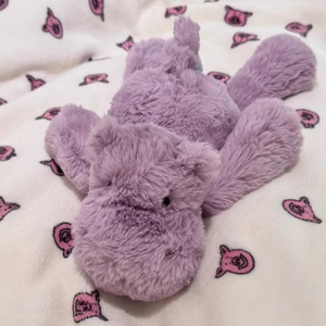 Peluche Ippopotamo Super Morbido di JC British, Giocattolo Nip's Jelly con Imbottitura in Cotone PP e Fodera in Rete per Bambini - Product Image 2