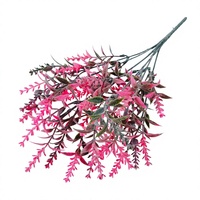Bouquet Artificiel Lavande 7 Fourchettes Floqué Fleurs En Plastique Noël Pâques Halloween Nouvel An Décor Longue Durée 3-5 Ans