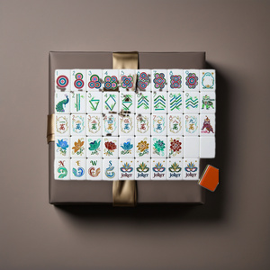 Juego de Mahjong Americano Personalizado <span class=keywords><strong>Emma</strong></span> Orange, Fichas Acrílicas con Diseño Floral, Juego Completo para Regalos al por Mayor y Noches de Juego - Product Image 4