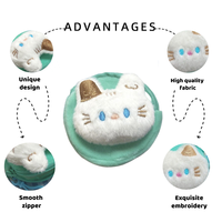 Portefeuilles en peluche personnalisés en forme d'animal de haute qualité porte-monnaie en peluche de chat de dessin animé pour un usage quotidien