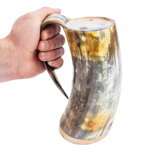 Taza de cuerno hecha a mano Natural, tazas para beber Vikingo, taza de cuerno para beber cerveza de calidad Superior, uso multiusos - Product Image 5