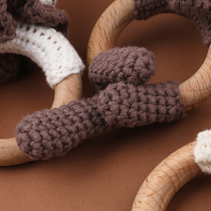 Giocattolo Naturale Personalizzabile Regolabile Ecologico Confortevole in Cotone all'Uncinetto a Forma di Coniglio <span class=keywords><strong>Amigurumi</strong></span> con <span class=keywords><strong>Sonaglio</strong></span> 14cm*7cm Unisex - Product Image 4