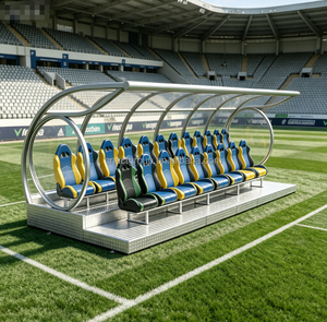 Banc de Reserves Extérieur Antidérapant en Aluminium Portable pour Équipes de Football, Personnalisable, Deux Rangées, pour les Rangs Latéraux des Équipes EPY-VIP - Product Image 2