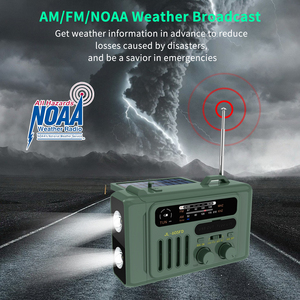 Multifunktion ales tragbares Nothandkurbel-Solar radio mit Taschenlampe Noaa Wetter radio für Lampen-Camping im Freien - Product Image 3