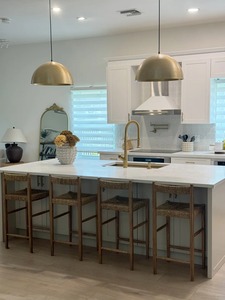Gabinetes <span class=keywords><strong>de</strong></span> Cocina Modernos Personalizables ModHomi con Encimera <span class=keywords><strong>de</strong></span> Madera Sólida, Vidrio y Piedra Sinterizada, Integración Minimalista con Barra - Product Image 3