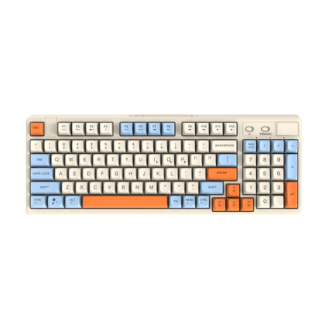 2024 Newest Hot-selling Full Size 3 Modes Wireless Stylish RGB Gaming Mechanical Keyboard for Computer and Laptop