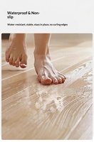 Revêtement de sol LVT transfrontalier auto-adhésif, imitation bois, finition mate, épaissi, résistant à l'usure, imperméable, en plastique, 1,5 mm