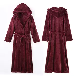 <strong>Men</strong> Hooded Bathrobe Custom <strong>Black</strong> Fleece Bath Robe Lightweight Shower Spa Bathrobe <strong>Dressing</strong> <strong>Gown</strong> - Product Image 5