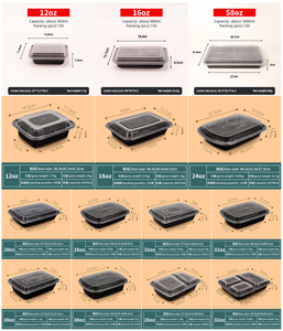 Takeaway Disposable <strong>Plastic</strong> Take Out Fast Food Containers High Temperature Resistant <strong>Plastic</strong> <strong>Lunch</strong> <strong>Box</strong> - Product Image 5