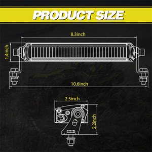 Barre lumineuse LED à une rangée de 9 pouces 40W Ba Ja Combo Beam <span class=keywords><strong>12</strong></span> Volt pour voiture tout-terrain état neuf - Product Image 2
