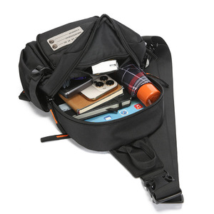 Sac à dos unisexe professionnel en nylon imperméable avec bandoulière arquée et fermeture éclair pour ordinateur portable – Vente en gros - Product Image 5