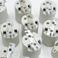 Douille décorative électrique en porcelaine Porte-ampoule en céramique Accessoires d'éclairage Support de lampe en céramique E27