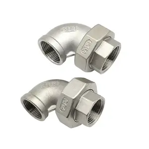 Fornecedores chineses Npt Rosca ss304 Aço Inoxidável 1/2 "3/4" cotovelo tee cross union cap acoplamento acessórios para tubos de rosca