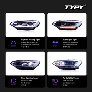 Kit de Faros LED TYPY 12V 6000K para VW Touran 2016-2022 con DRL y Señal de Giro Dinámica Mejorada - Product Image 4