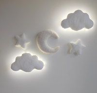 Décoration murale douce, lumière murale en forme de nuage bouclé, lampe de nuit pour chambre d'enfant, décoration de chambre d'enfant