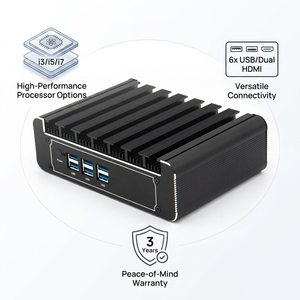 พีซีอุตสาหกรรมไร้พัดลม รองรับ Intel 8th Gen Core i3 i5 i7 รองรับการจ่ายไฟ DC 9V ถึง 36V และสามารถทำงานได้ในอุณหภูมิที่หลากหลาย - Product Image 2
