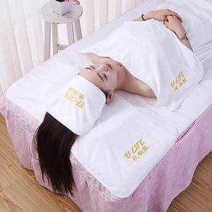 Ensemble de serviettes de beauté en microfibre U-Life 35x75 cm 40x80 cm pour massage facial, usage en salon, blanc - Product Image 1