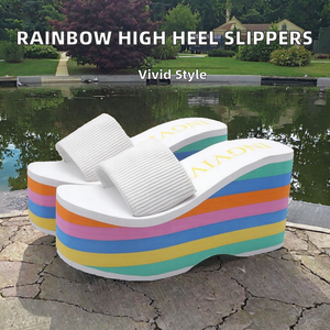 Pantuflas de Espuma con Tacón de Cuña y Punta Puntiaguda con Estampado de Lunares para Mujer, Tallas 34-39, con Suela de Goma, Tendencia de Moda Evergreen - Product Image 4