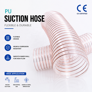 Tubo <span class=keywords><strong>Flessibile</strong></span> Trasparente in PU Resistente alle Alte e Basse Temperature con Parete Interna Liscia Adatto <span class=keywords><strong>per</strong></span> il Trasporto di Polvere di Cereali - Product Image 1