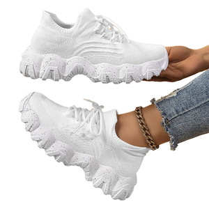 <span class=keywords><strong>Scarpe</strong></span> sportive <span class=keywords><strong>da</strong></span> <span class=keywords><strong>donna</strong></span> di tendenza <span class=keywords><strong>con</strong></span> <span class=keywords><strong>suola</strong></span> spessa, nuove sneakers casual stringate, <span class=keywords><strong>scarpe</strong></span> singole <span class=keywords><strong>con</strong></span> rialzo per l'estate - Product Image 1