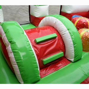 Château gonflable de Noël Père Noël Bonhomme de neige, <span class=keywords><strong>cabane</strong></span> gonflable du Père Noël, château sauteur pour enfants, divertissement festif et ludique - Product Image 5