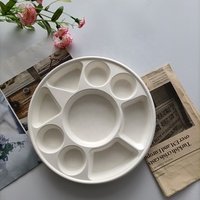 Plateau rond biodégradables pour aliments, 8 couches, emballage alimentaire, Sugarcane, assiettes de bagcombat, plateau en papier personnalisé, plats jetables