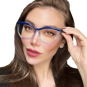 HISTOIRE Lunettes optiques à verres transparents Lunettes bloquant la lumière bleue à monture transparente Lunettes d'ordinateur irrégulières pour femmes - Product Image 1