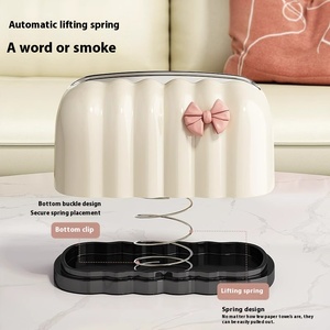 Boîte à mouchoirs <span class=keywords><strong>en</strong></span> <span class=keywords><strong>plastique</strong></span> avec nœud papillon, nouveau style, logo personnalisé, écologique, imperméable, design nordique moderne pour la maison et la restauration - Product Image 3