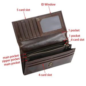 AndoBag Retro Long <b>Wallets</b> <b>for</b> <b>Men</b> Large Capacity Multifunctional Credit <b>Card</b> <b>Holder</b> Genuine Leather Bifold <b>Wallet</b> Purse 1939 - Product Image 5