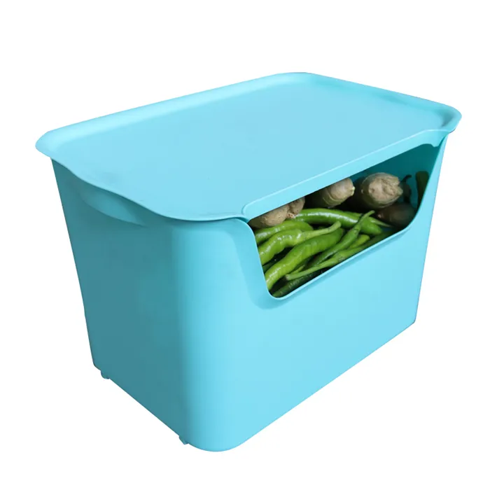 JOIN plastic nesting and stacking bins storage tote large container with lid for daily necessities and office supplies