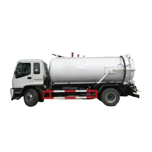 Brand ISUZU Vacuum Truck 12000l Sewage Suction Tanker Truck Vacuum Sewage Cleaning Suck Truck For Sale