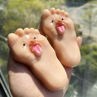 Jouet Squishy Big Foot de Dessin Animé - Original, Amusant, Mignon, Doux, Élastique, Jouet Anti-Stress pour le Travail et les Études