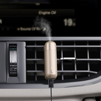 SCENTA OEM Coffret Cadeau Diffuseur de Parfum pour Voiture à Clipser sur Grille d'Aération, Mini Machine à Parfum Automobile USB Rechargeable en Plastique, Sans Eau, Certifié CE