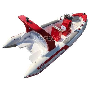 Bateau pneumatique Zodiac de pêche de luxe en fibre de verre de 5,8 m (19 pieds) avec coque inférieure en fibre de verre et tube pneumatique en Hypalon PVC, modèle 580 - Product Image 5
