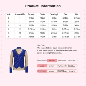 Trajes de Patinaje Artístico sobre Hielo para Niños de 6 a 16 Años, Tops para Competencia de Patinaje, Entrenamiento y Danza Lírica - Product Image 6