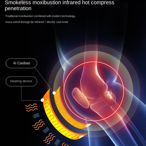 Attelle <span class=keywords><strong>de</strong></span> massage chauffante sans fil pour genou, réglable, pour la thérapie thermique, soulage la douleur et le froid, efficace pour le genou et le coude, vente chaude - Product Image 5
