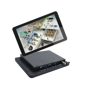 Android ip65 profesional kustom tahan air 10.1 "RK3399 2 + 16G panel layar tertanam pc Industri semua dalam satu pc