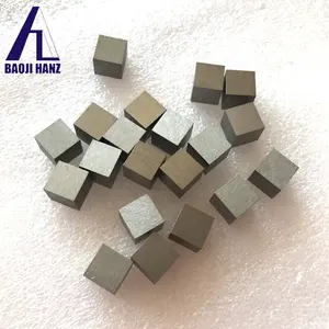 High quality polished 8mm wolfram pure tungsten metal block cube