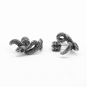 Pendientes de serpiente yunique, joyería de animales de acero y titanio para fiesta, diseño geométrico de moda para hombres y mujeres - Product Image 5