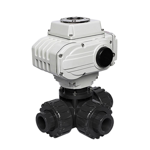Válvula de Bola Motorizada de Doble Vía de 3 Vías DN50 para Control de Tuberías de UPVC - Product Image 4