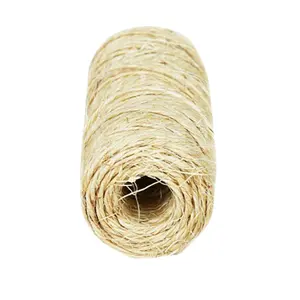 Hilo de Sisal de cáñamo, cuerda trenzada de 3 capas, Bola de 100% m y 100 m, 200 Natural, precio de fábrica
