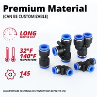 Conector Neumático para Tubos, Conexiones Rápidas para Aire y Agua, Acoplamiento Rápido para Mangueras, Diámetro Exterior de 4 mm, 6 mm, 8 mm, 10 mm, 12 mm, Varios Tipos