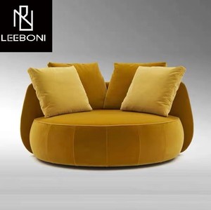 <span class=keywords><strong>Haute</strong></span> qualité velours tissu repos <span class=keywords><strong>chaise</strong></span> pivotante hôtel hall <span class=keywords><strong>chaise</strong></span> <span class=keywords><strong>rotative</strong></span> moderne canapé simple grand canapé rond <span class=keywords><strong>chaise</strong></span> - Product Image 3