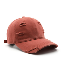 Casquette de baseball unie délavée à trous, pour le printemps et l'automne, idéale pour les sports de plein air et la protection solaire