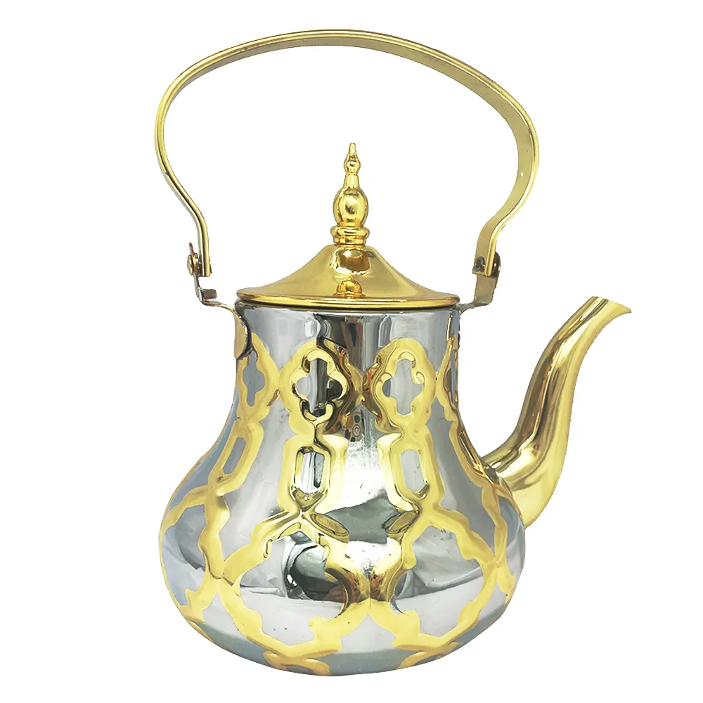 Высококачественный арабский Золотой Серебряный цвет из нержавеющей стали Турецкий кофейник чайник молочный кувшин