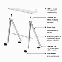 Support de montage solaire réglable de 22 pouces en alliage d'aluminium avec inclinaison de 10 à 60 degrés pour panneaux solaires au sol, sur toit, pour camping-car et marine, de 50W à 400W