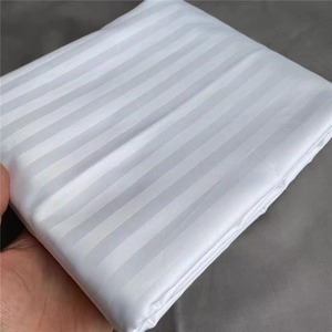 100% cotton chất lượng cao trắng Satin Sọc hometextile vải cho bộ đồ giường tấm Ga Trải Giường sao khách sạn - Product Image 1